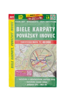 481 Biele Karpaty, Považský Inovec 1 : 40 000